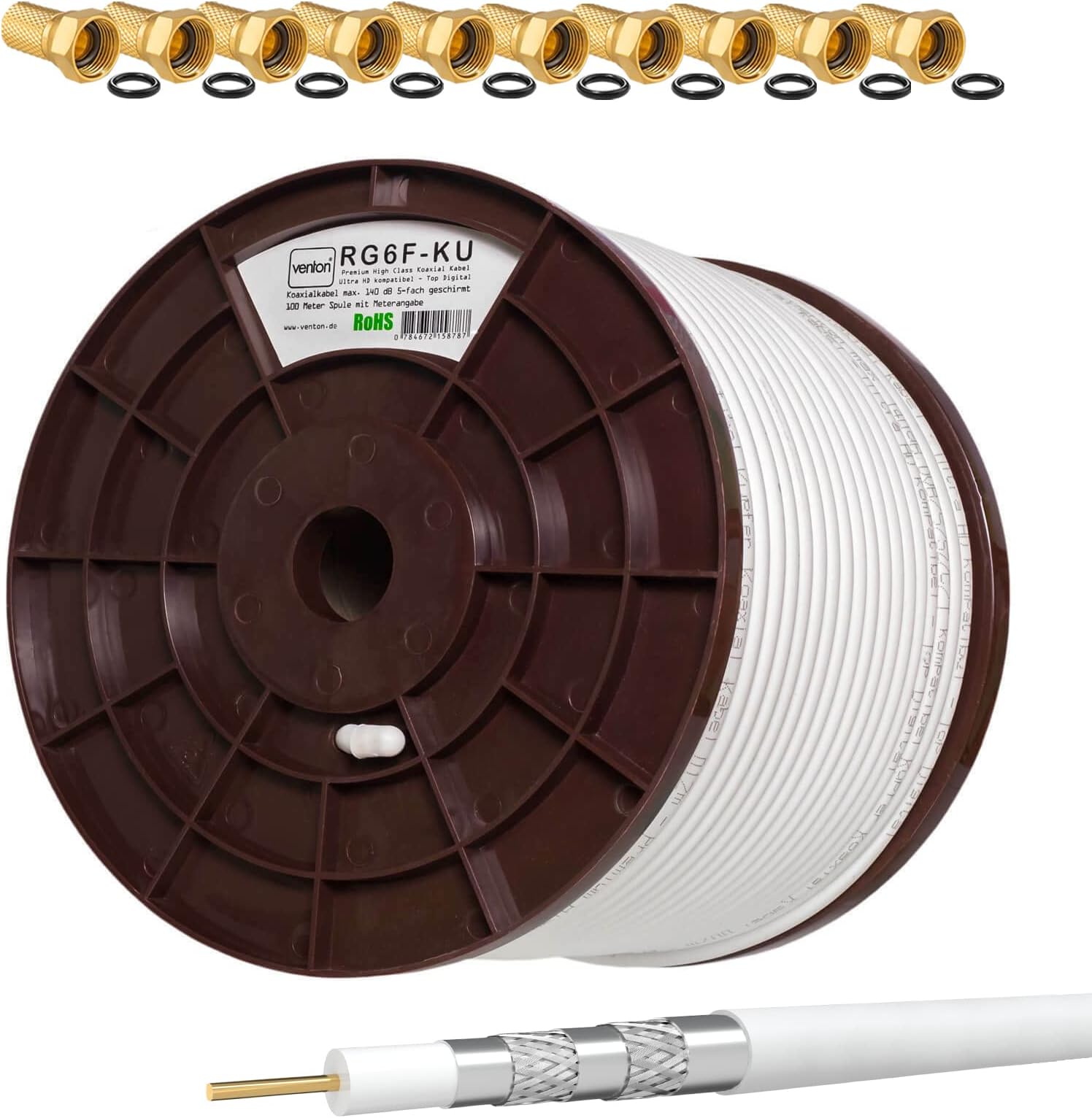 BKL Electronic 0806001/25 Cavo Coassiale Diam. Est.: 6.60 Mm 75 90 DB - Foto 6