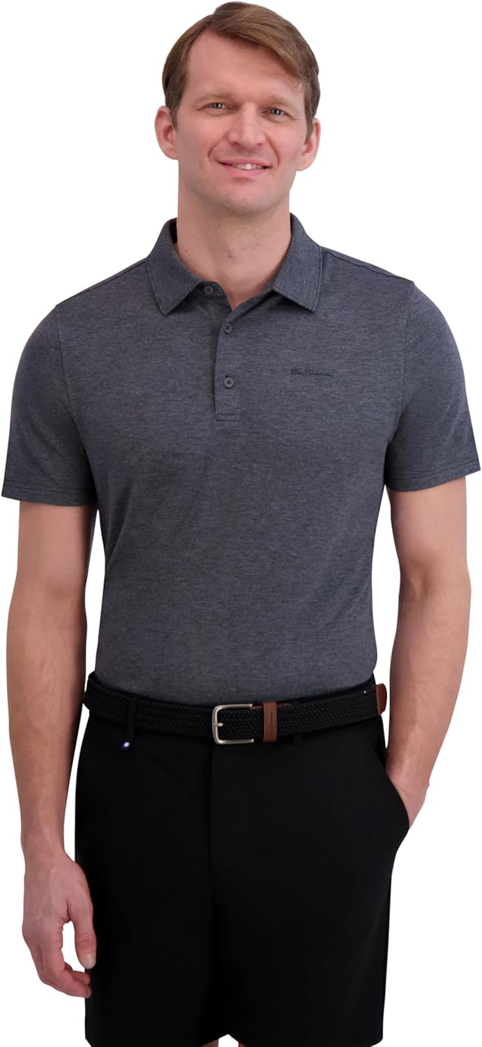 Ben Sherman Mens Golf Shirts– Sport Athletic Fit, UPF+, Moisture-Wicking, Odor Resistant, Casual Shirt