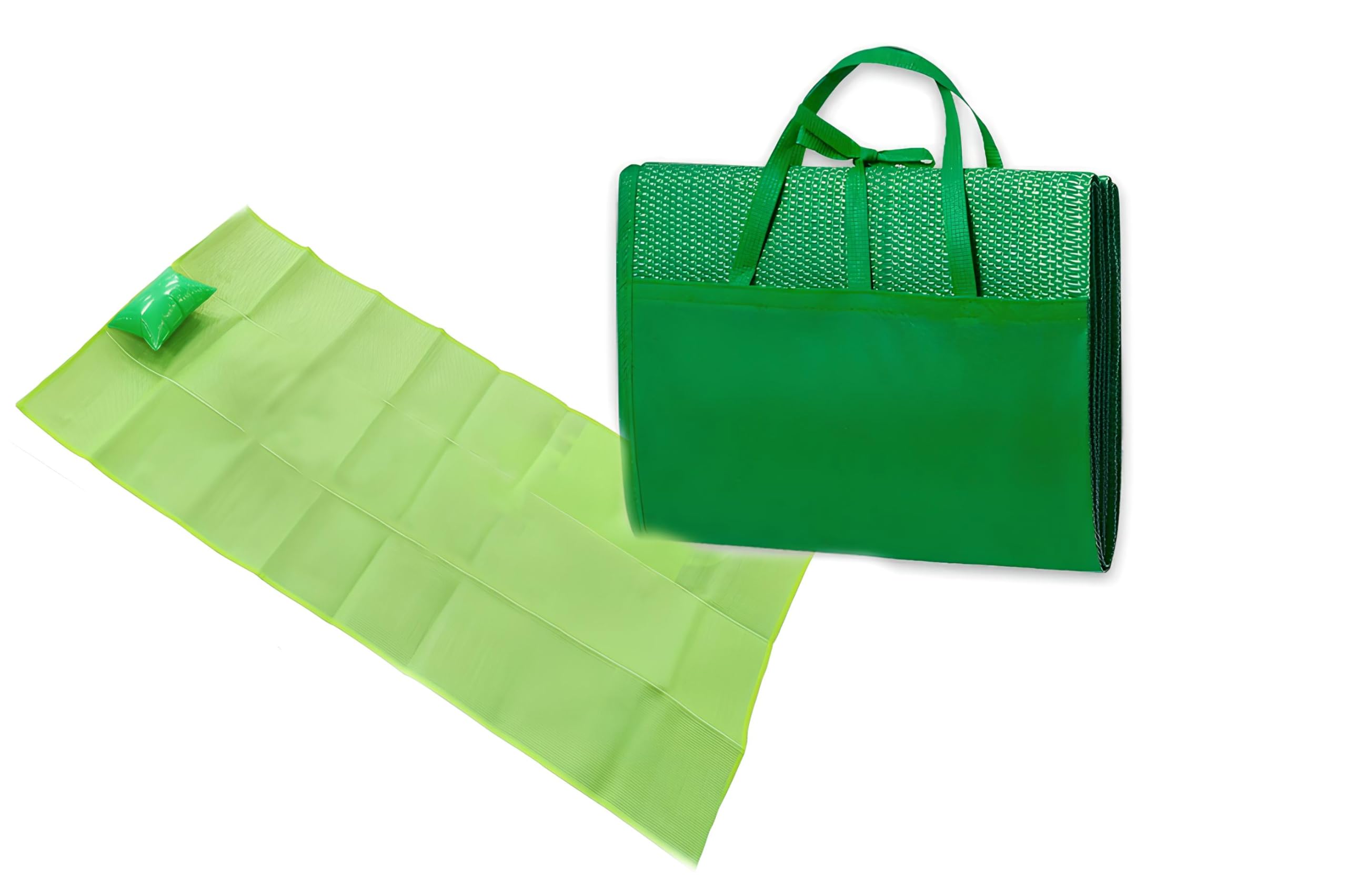 Stuoia Spiaggia Gonfiabile Pieghevole 180x80 cm con Cuscino e Manici