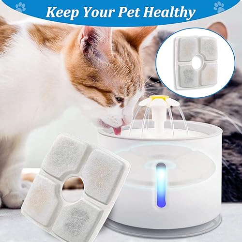 Miniatura 7 de Filtro de fuente de agua para gatos, filtros de carbono para fuente de mascotas, filtro de repuesto para fuente automática de mascotas de 84 oz2.5