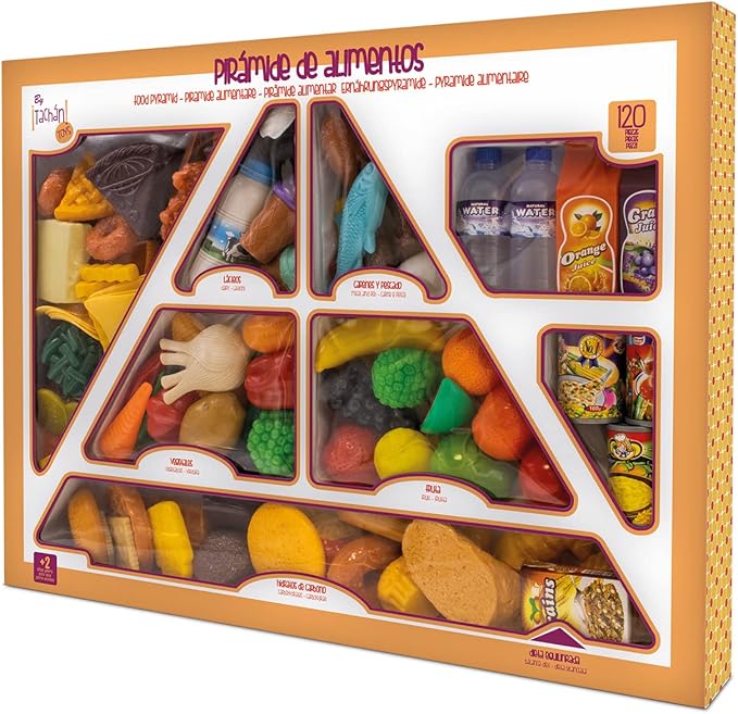 Tachan, Pirámide alimentícia de 120 Piezas con Poster Educativo, Juguetes para niños y niñas +3 años (CPA ToyGroup, 7288080)