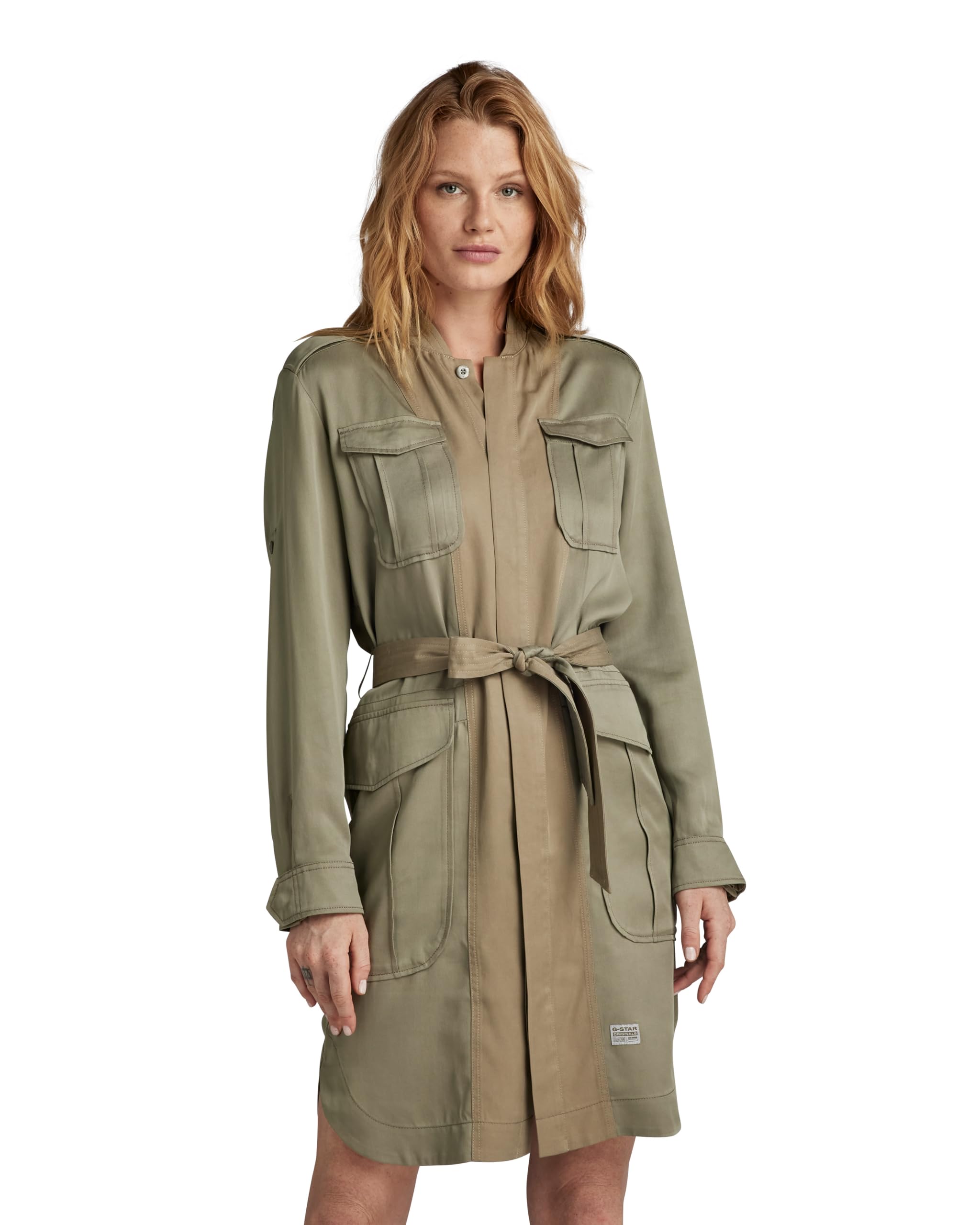G-Star Women's Green (Shamrock D24268-D520-2199) Field Belt Dress Xxs