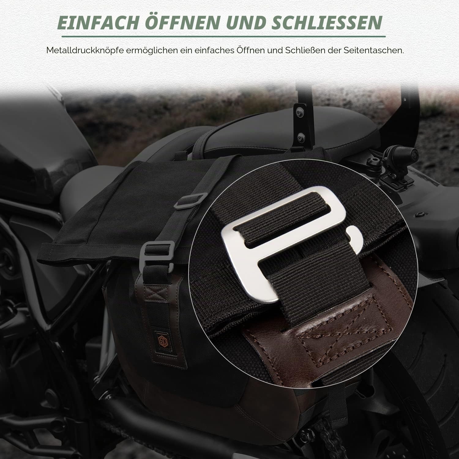 Motorrad Hecktasche mit Schnellverschluss für Rebel 1100 CMX1100