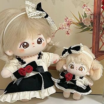 Amazon.co.jp: 10cm カチューシャ 黒メイド服 着せ替え 専用衣装