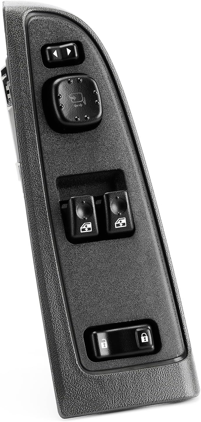 15883322 Master Window Switch for 2003-2006 Chevy Silverado GMC Sierra 1500 2500 3500,2007 1500-3500 Classic Front Left Driver Side Door Lock Switch with Folding Mirror Control,5 Button Assembly