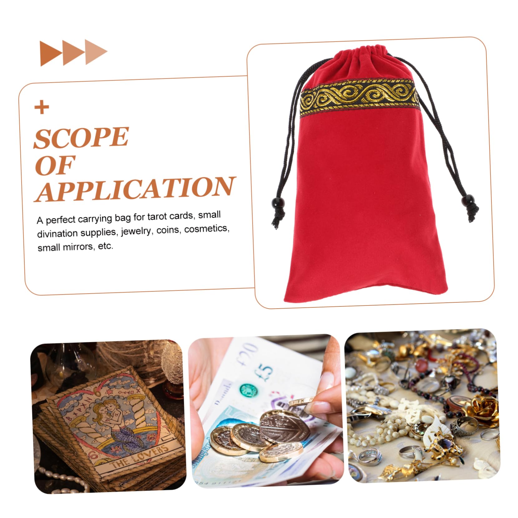 OATIPHO Tarot Cards Storage Pouch Portable Organizer with Drawstring for Tarot Card Protection for Divination Games and present Storage Lightweight and Convenient for Travel