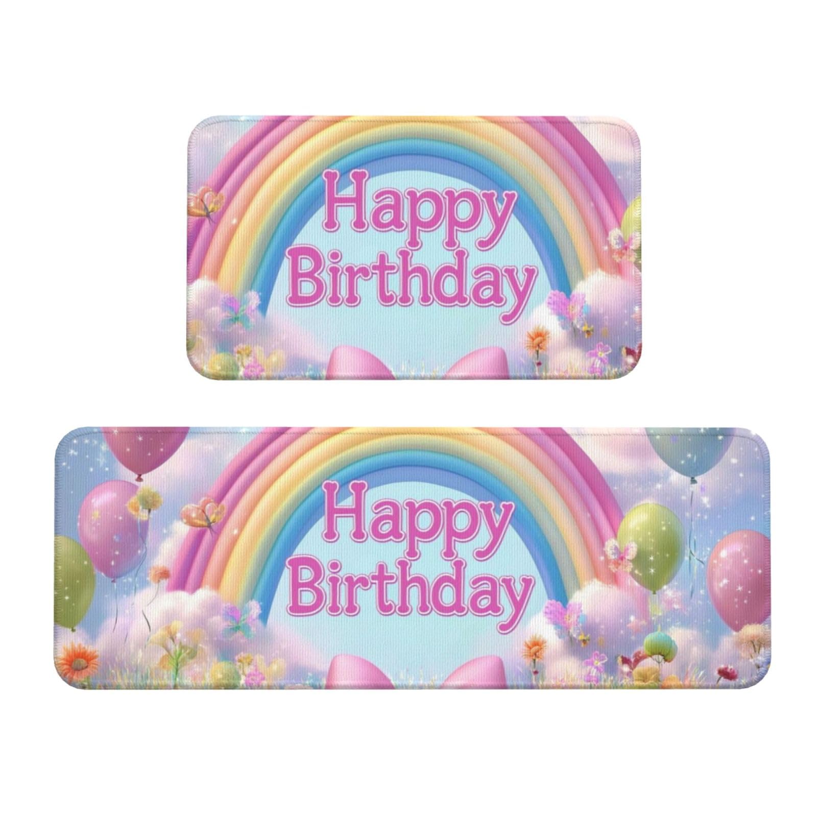 Alfombras de cocina Happy Rainbow lavables: la solución ideal contra manchas y resbalones
