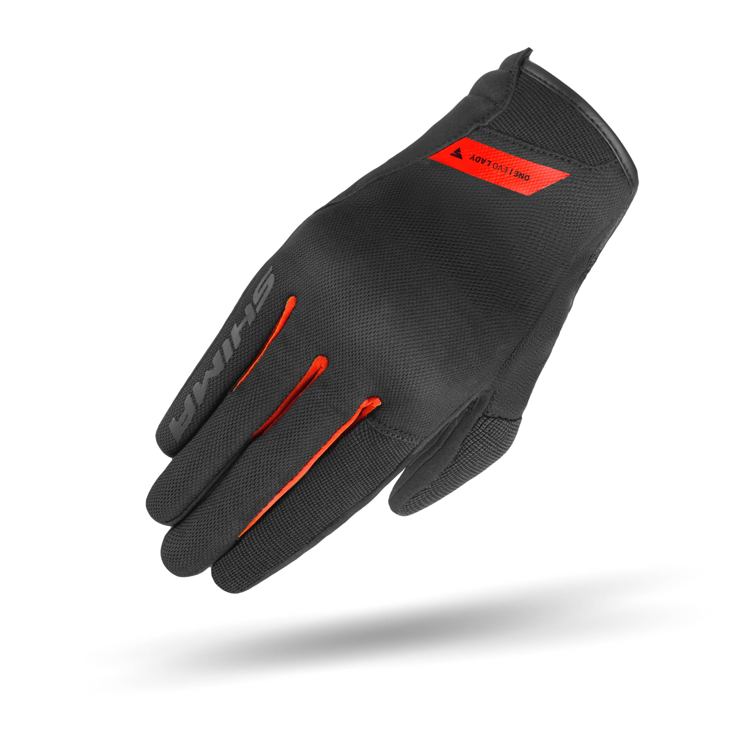SHIMA ONE EVO Motorbike Gloves Women Textile Short Summer Biker Armoured Protectors Motorcycle Perforated Ventilated Reinforced Motorsport Glove Lightweight Motocross Motorbikes (Womens, Red, M)