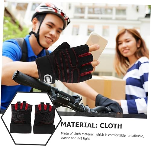 Miniatura 8 de BESPORTBLE 2pcs 1 Mens Gloves Up Gloves Gym Gloves Fingerless Gloves Motorcycle Gloves Exercise Gloves for Men Guantes De Gym para Hombres