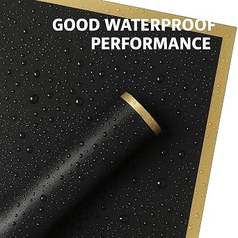 BBJ WRAPS Flower Bouquet Wrapping Paper, Waterproof Flower Paper Wrap, Black Korean Paper for Bouquets Floral Gift Packaging Florist Supplies, 20 Sheets (Black)