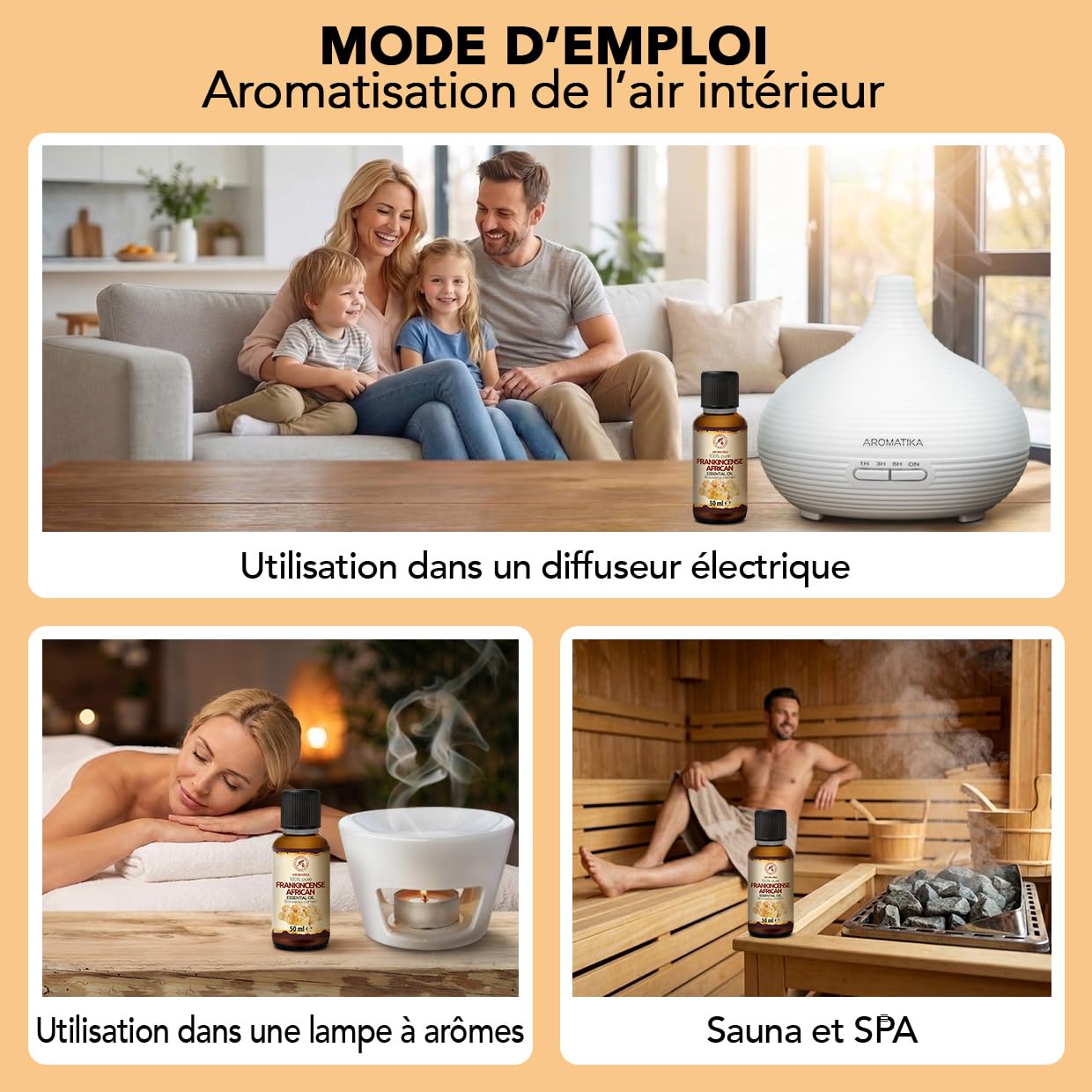 Huile Essentielle d’Encens Africain 50 ml – pour Diffuseur d'arômes