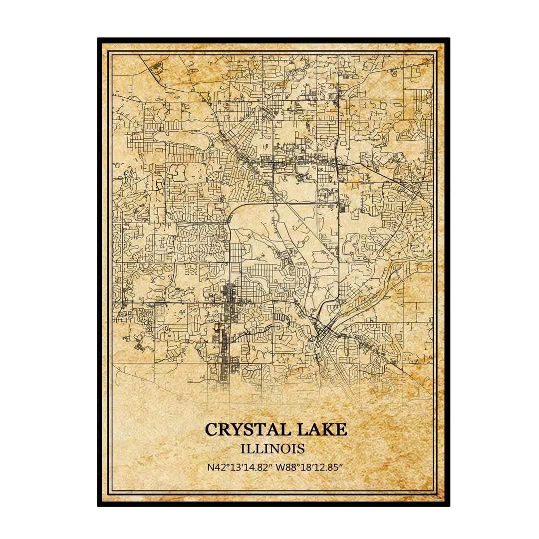 Amazon.com: TANOKCRS Crystal Lake Illinois USA America Wall Art