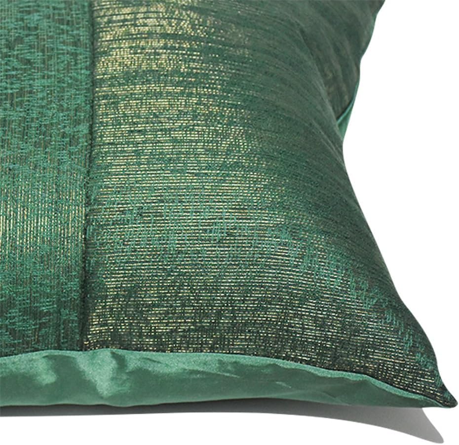HBJWOV Model Room Pillow Green Gold Splicing Case Exhibition Hall Soft Stripes by Bag