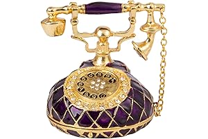 QIFU: Luxurious Hand-Painted Purple Telephone Trinket Box