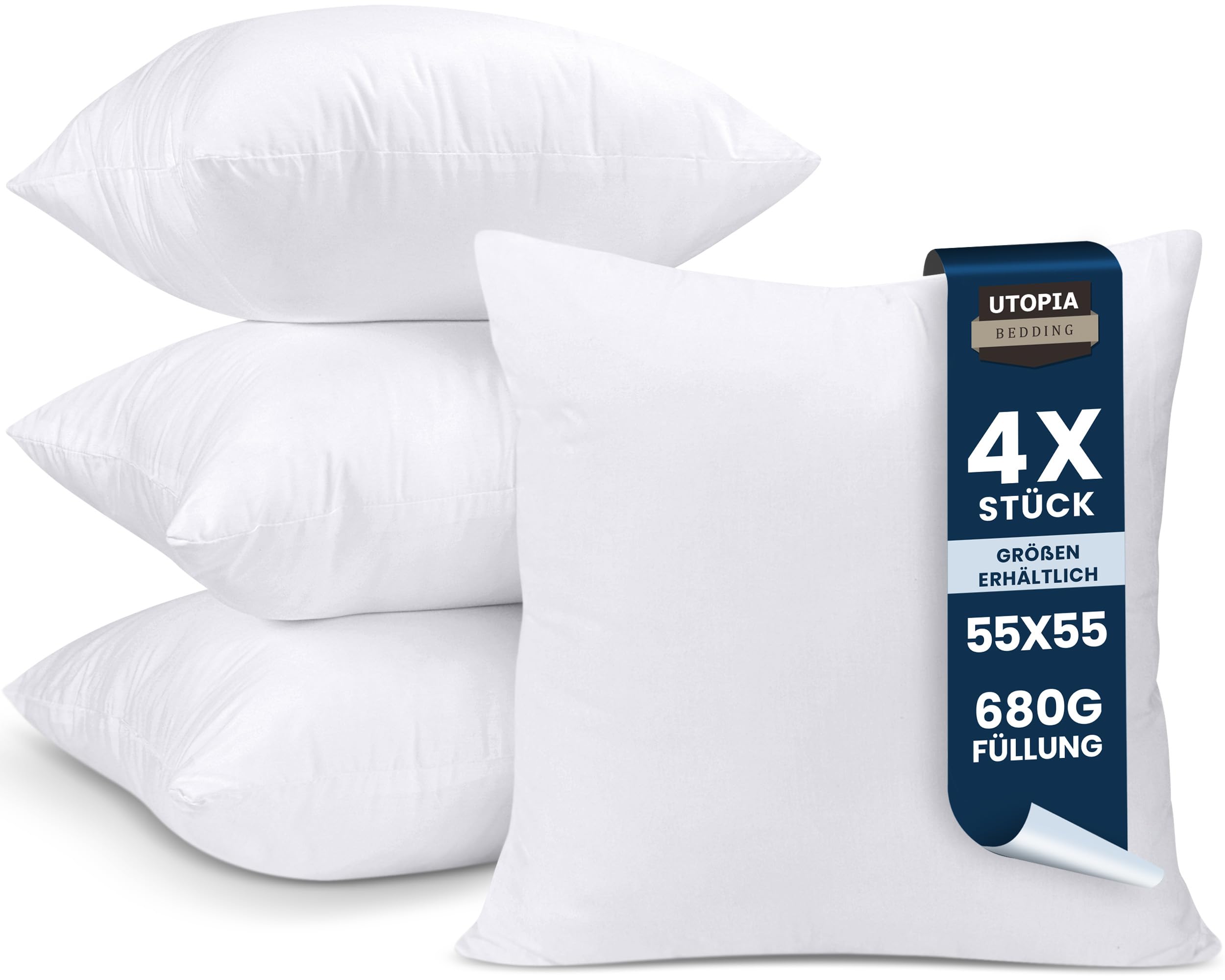 Runde Kisseneinlage 55x55 Cm, 500 G – Fest & Langlebig Für Sofa Und Bett