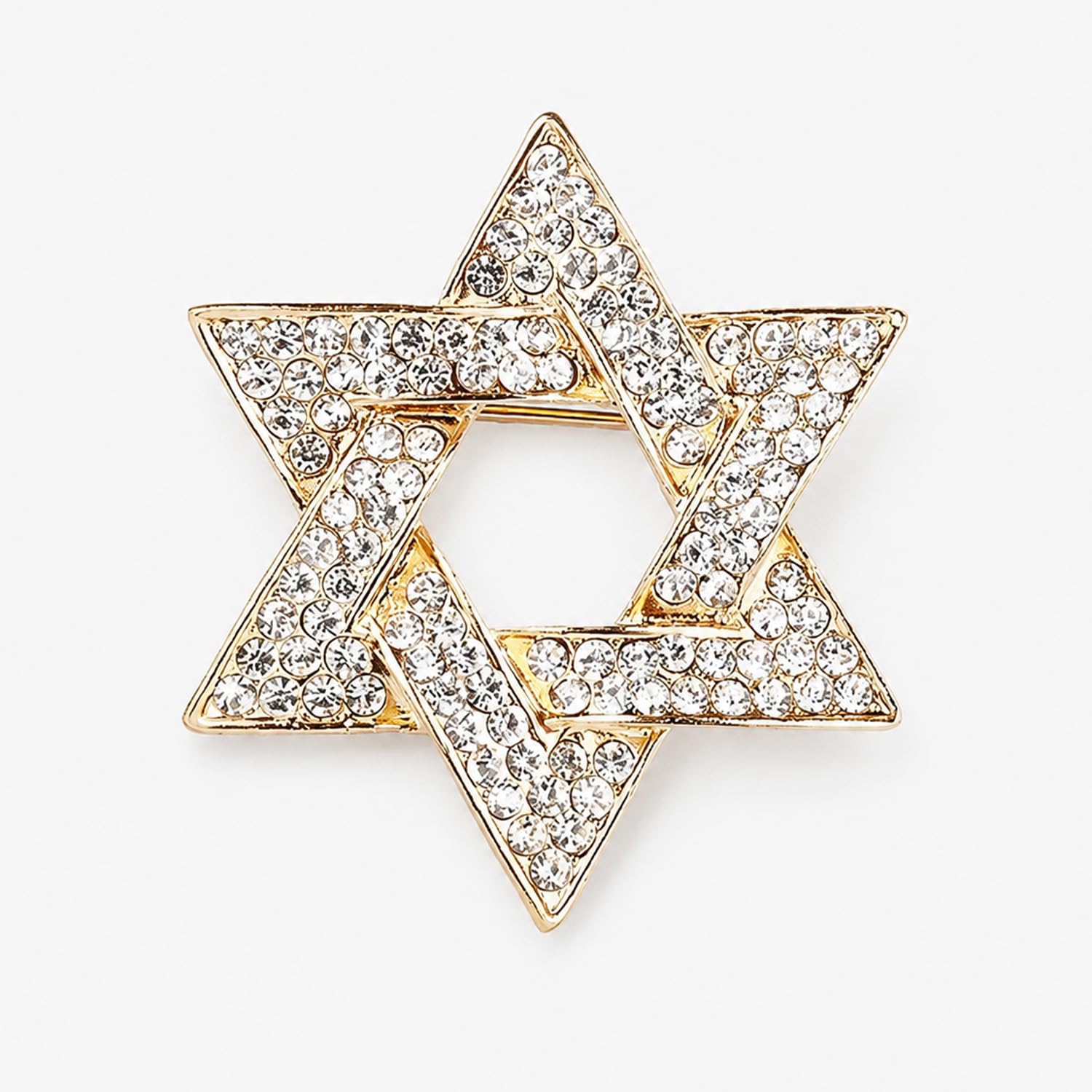 syga Brooch Pin Fashion Crystal Rhinestone Jewellery Pin Vintage Clothing Accessories Decoration Diamond-Filled Six-Pointed Star Gold Brooches For Men's - S90-picture-10