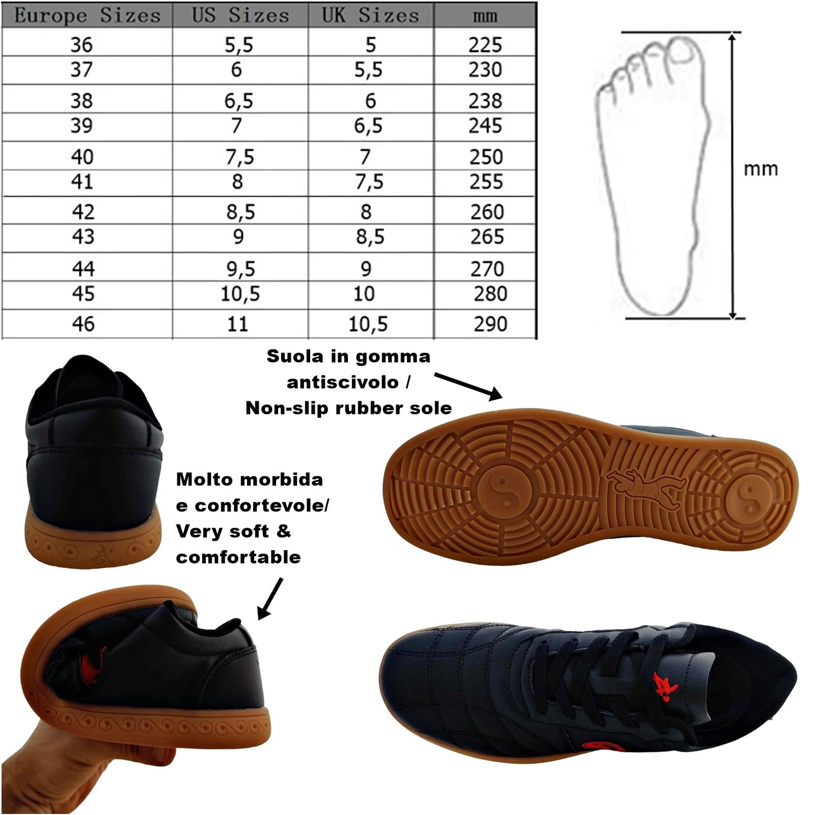 Buty Tai Chi wu Shu Kung Fu Karate Taekwondo Obuwie Trampki Sportowe Siłownia Sztuki Walki Antypoślizgowe