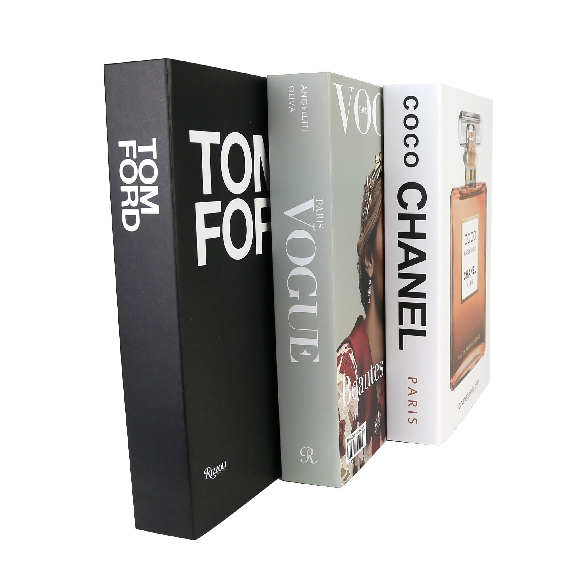 PTShadow 3 pezzi libri decorativi Estetica Chic Faux Book Set per l'arredamento della stanza, moderno Home Decor Coffee Table Décor