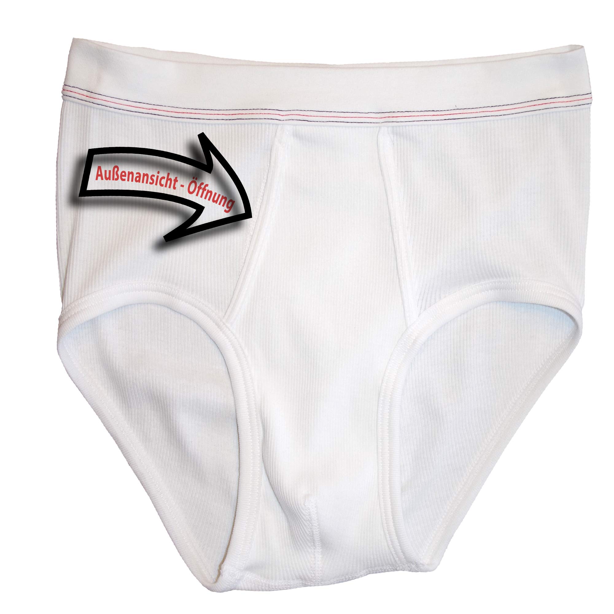 HERMKO 3248 Confezione da 5 Slip Uomo con Cuciture Doppie Cotone bio