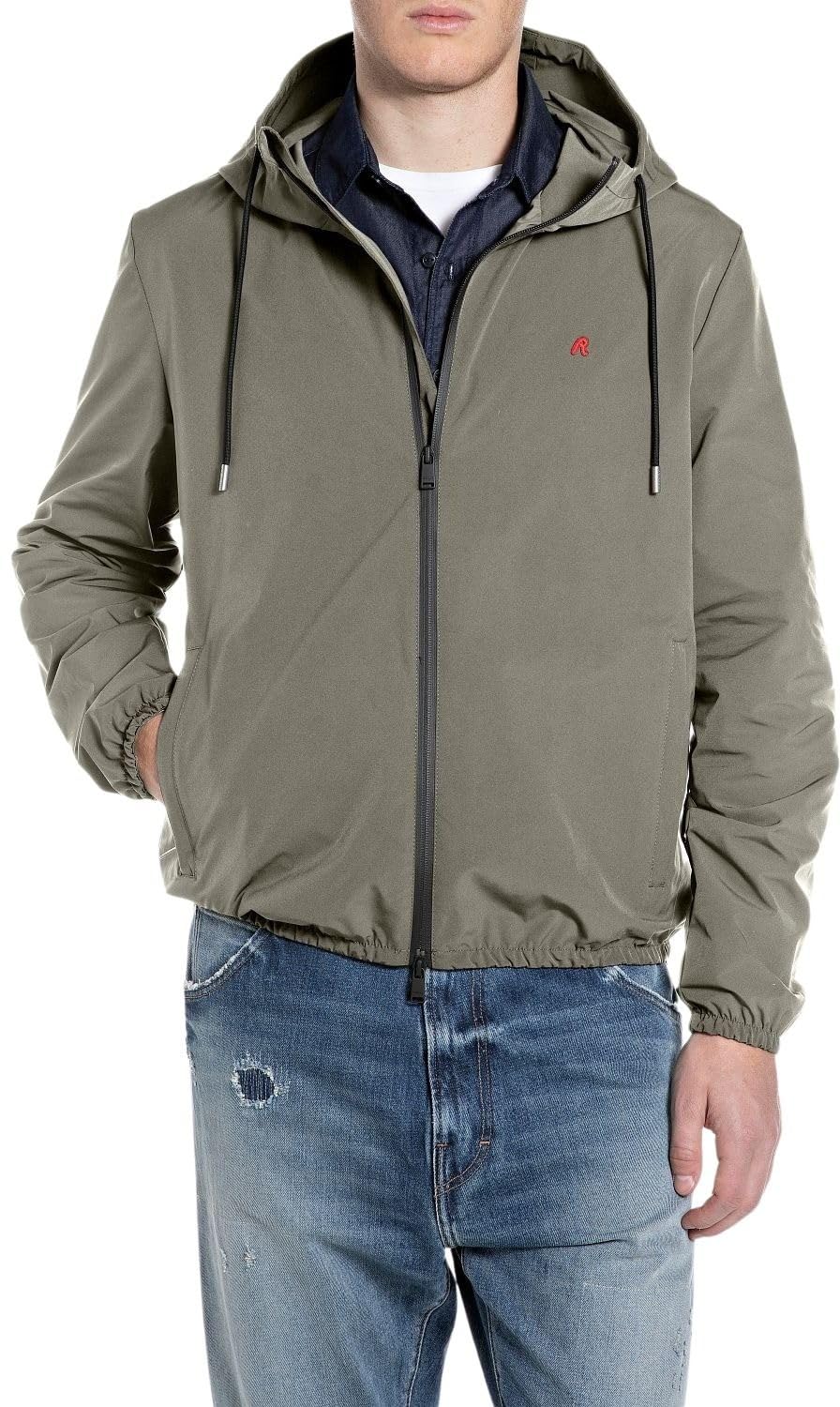Replay Herren Jacke, 103 Light Military (Grün), S