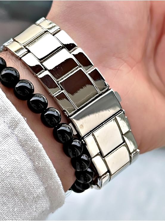 Premium Özel Serisi Metal Kordon Erkek Kol Saati-Bileklik Hediyeli