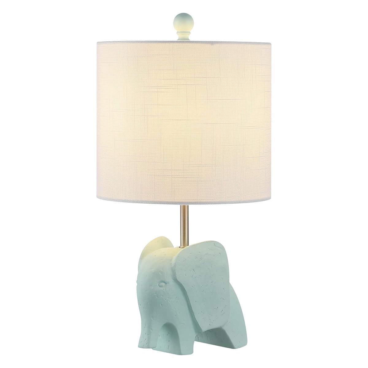 JONATHAN Y 17.5 Turquoise Elephant Kids Table Lamp Whimsical Resin Bedside Lamp