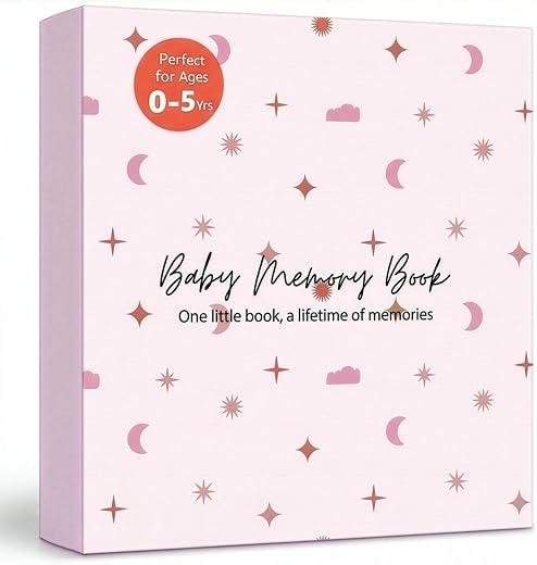 A Baby Cherry Baby Record Book – Memory Book & Baby Journal Record Book || 80 Pages || Milestone Memory Book for Boys & Girls (0 to 5 Years) – Ideal Gift for Newborns & New Parents
