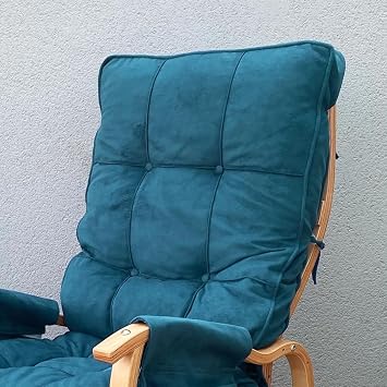Reyo Santorini Quilted Rocking Chair Rest and TV Chair Petroleum Blue