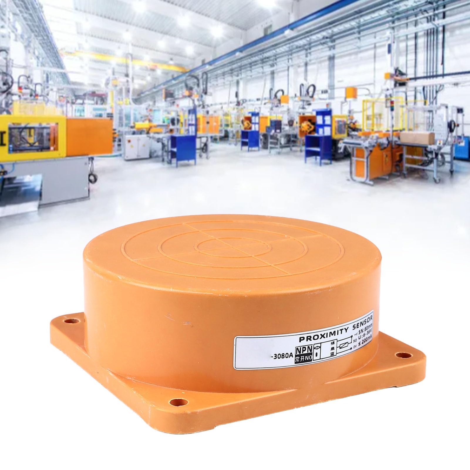 Interruttore di prossimità Sensore di prossimità Induttivo ABS Effetto Hall NPN 3 Fili Normalmente Aperto DC6 a 36V Distanza di Rilevamento 80mm per Controllo Automazione Rilevamento Metalli