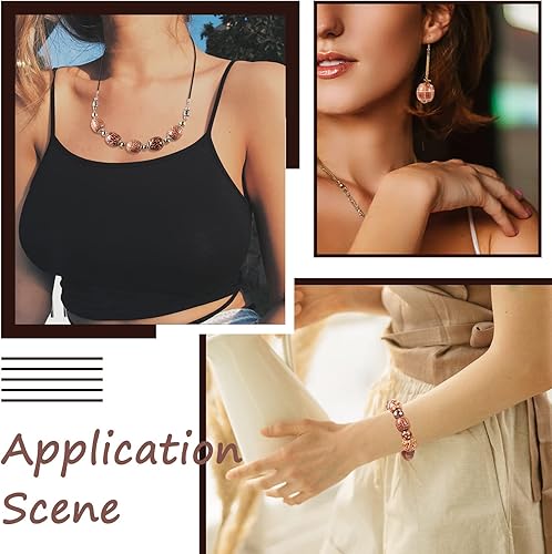 Miniatura 6 de Pandahall - 50 cuentas redondas de tambor pintado surtidas cuentas de madera de agujero grande cuentas de madera sueltas espaciadoras de 06 pulgadas