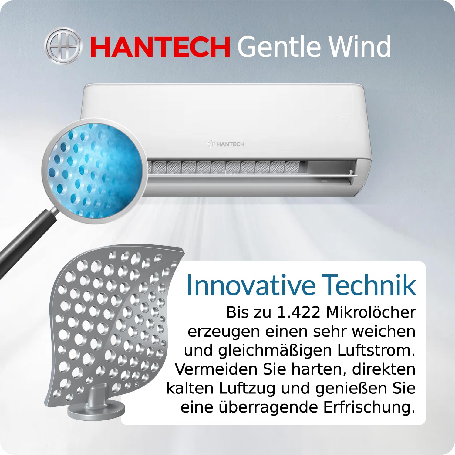 HANTECH Multisplit Klimaanlage 27000 BTU H-PRO 3x9000 BTU Inneneinheit WIFI