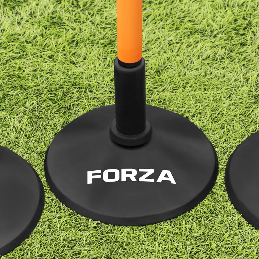 FORZA Teleskop-Slalomstangen | Verstellbare 8er-Pack Trainingsstangen für Sportübungen und Beweglichkeit