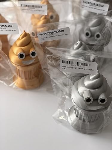 Miniatura 9 de Trofeo Emoji Poop  6 pulgadas de alto  Con un emoji sólido de caca en un pilar con ojos y boca pintados  Premio o regalo perfecto  Hecho a mano con