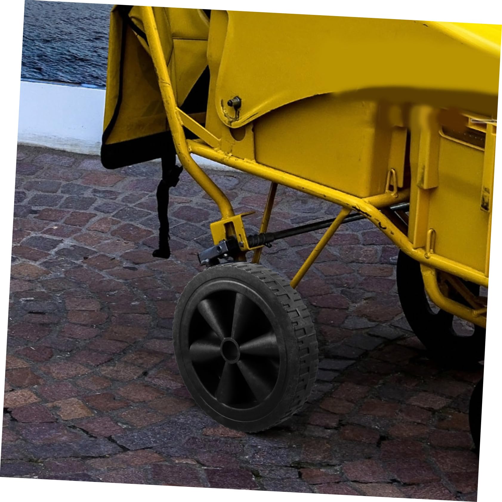 Alipis Ruote di Ricambio per Barbecue e Carrelli, 2 Pezzi, Plastica Nera, Alta Capacità di Carico, Resistenti All’usura, Installazione Facile