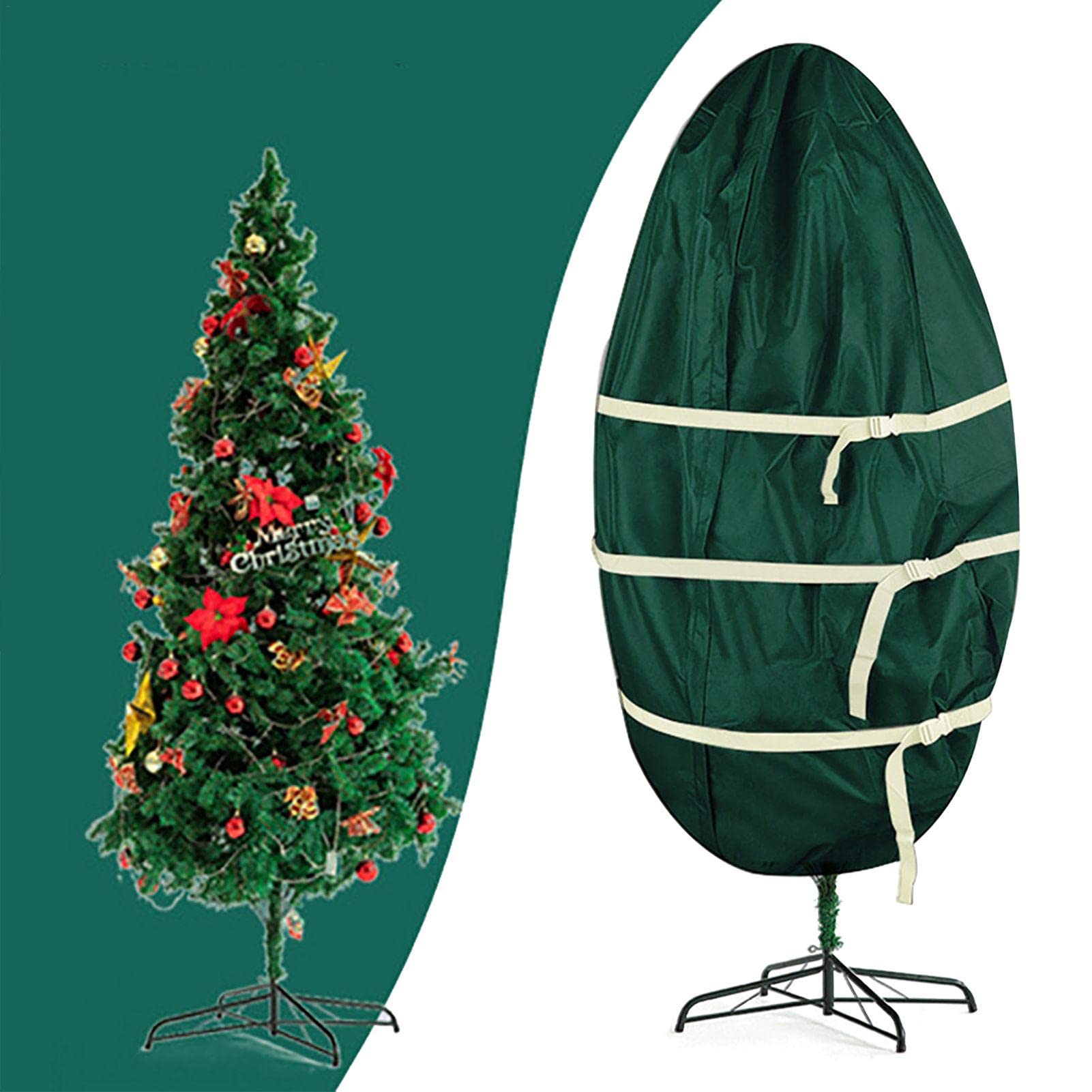 Housse De Rangement Pour Sapin De Noël - Taille M, Réglable, Imperméable Et Résistante - Vert