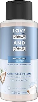 Weightless Volume Shampoo with Hylauronic acid Coconut Water & Mimosa Flower for Thin and Fine Hair 13.5 oz