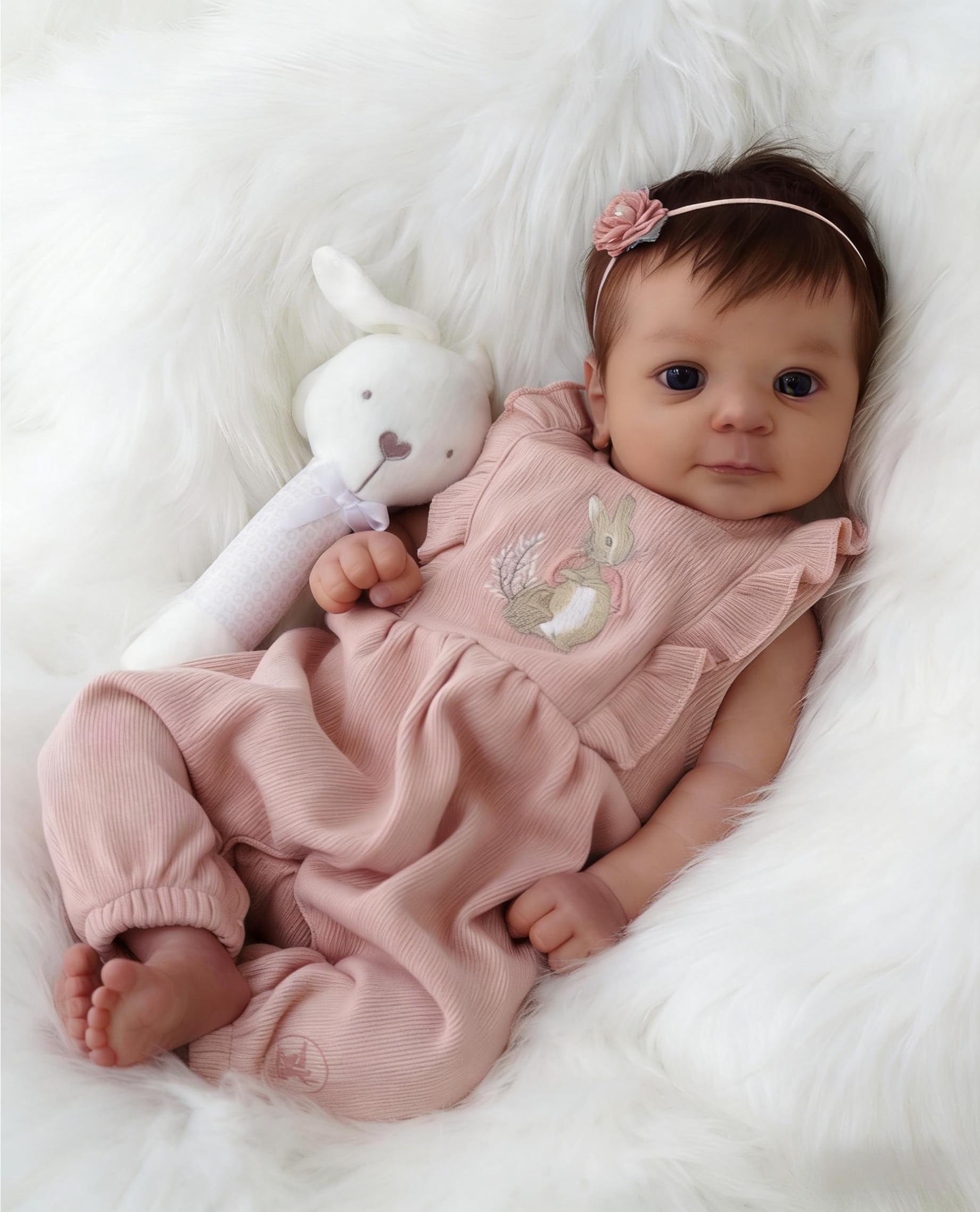 RXDOLL Realistyczne ręcznie robione lalki Reborn 45 cm, miękka tkanina winylowa, obciążona realistyczna lalka niemowlęca, która wygląda jak prawdziwe życie, lalka noworodka, zabawka, prezent