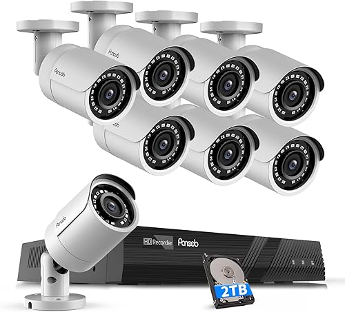 Miniatura 13 de Sistema de Cámaras de Seguridad 4K PANOOB PoE, 4X Cámaras IP PoE de 8MP con Cable para el Hogar con Micrófono, Detección de Humanos/Vehículos con