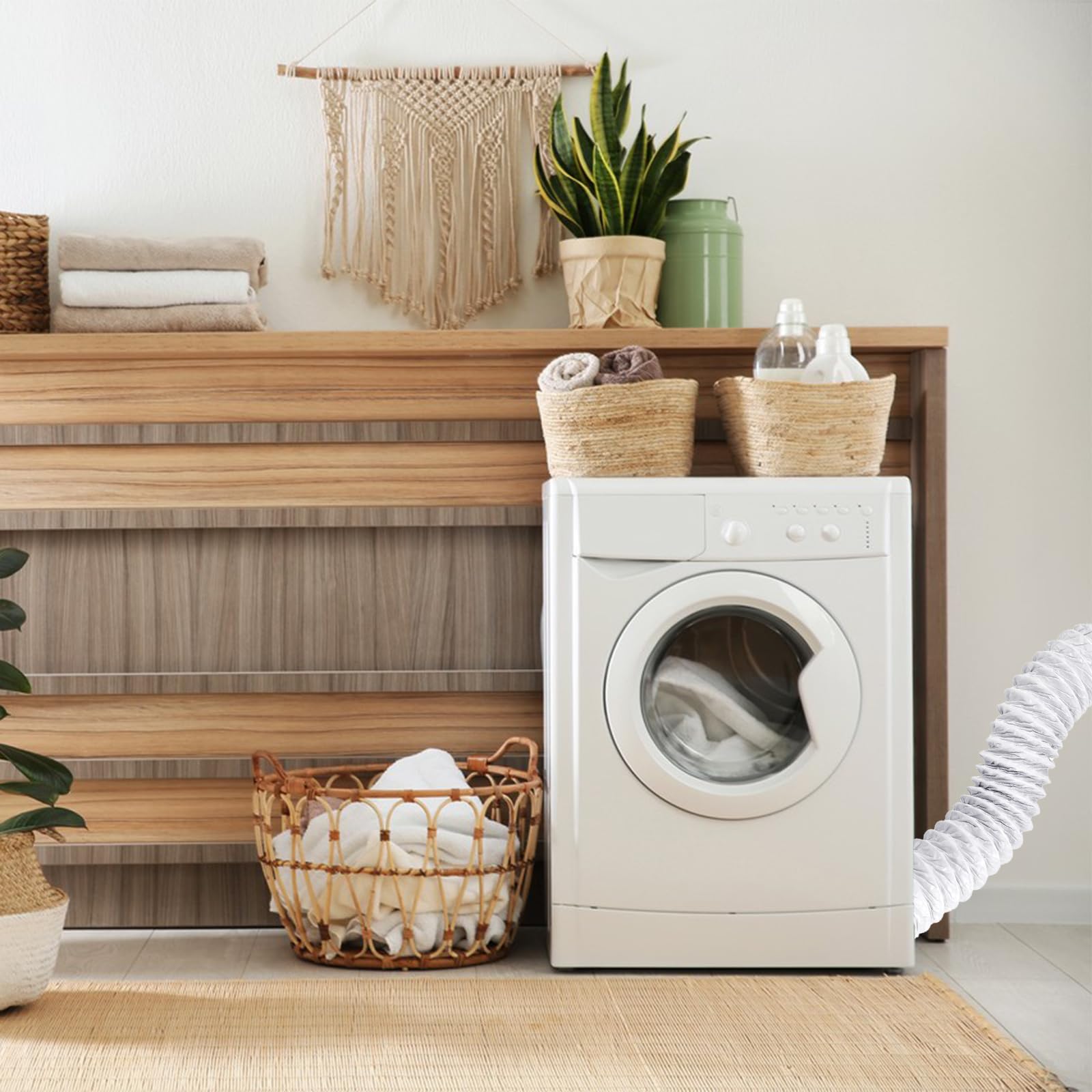 Tuyau Évacuation Sèche-Linge 3m Ø100mm - Flexible Aluminium PVC Avec Colliers - Pour Salle De Bain Cuisine