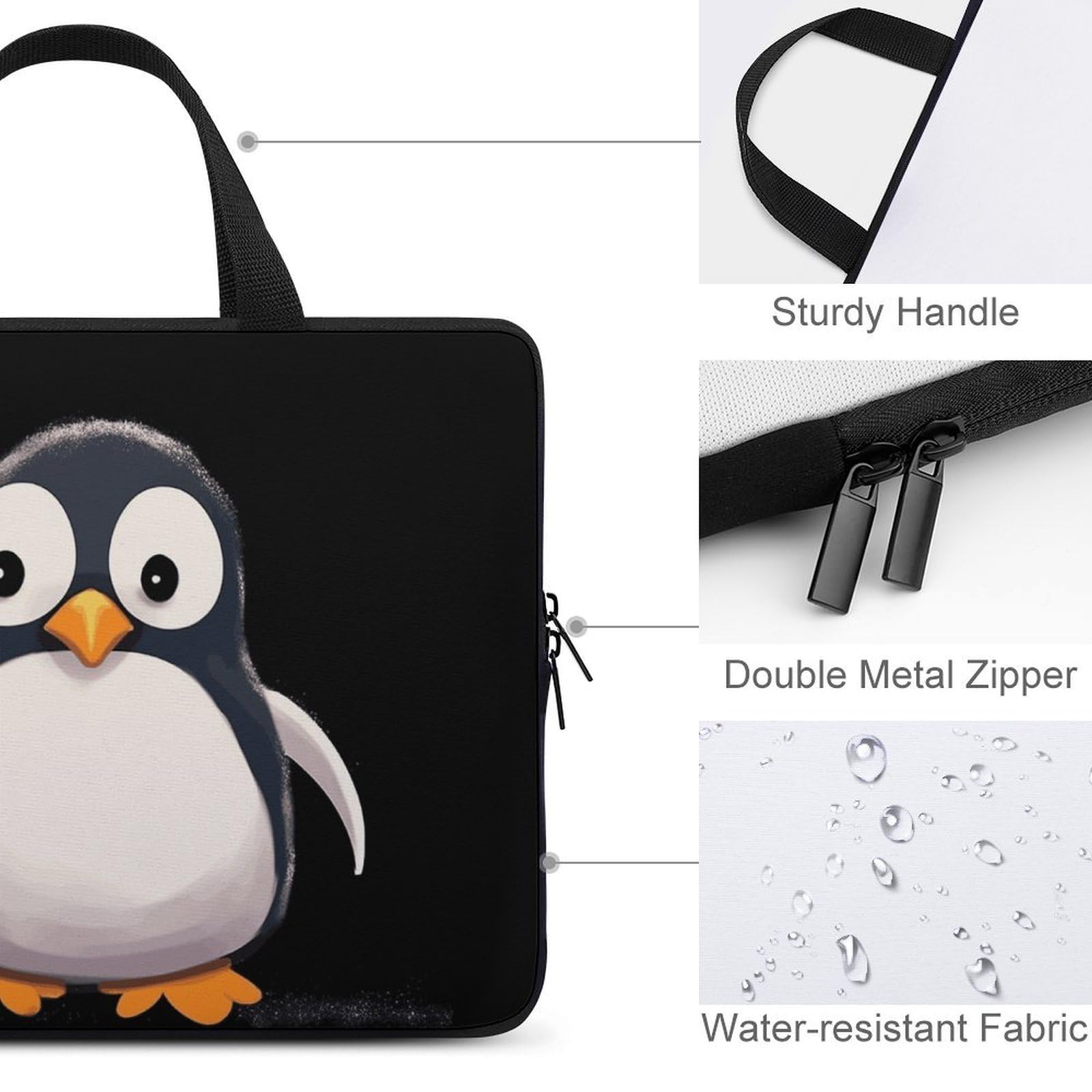Custodia per computer portatile da 17", ultra sottile, leggera e impermeabile, in neoprene resistente, con cinghia da polso