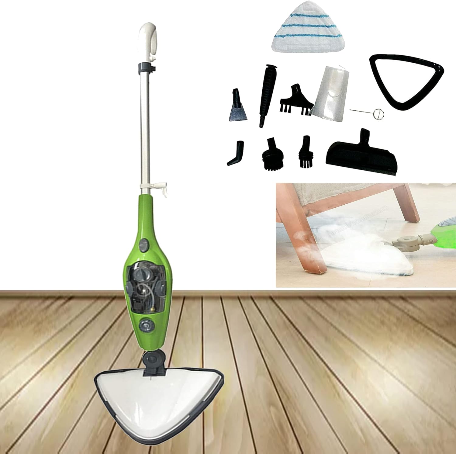 Steam Mop, Detachable Handheld Steam Cleaner, Carpet Hardwood Floor
