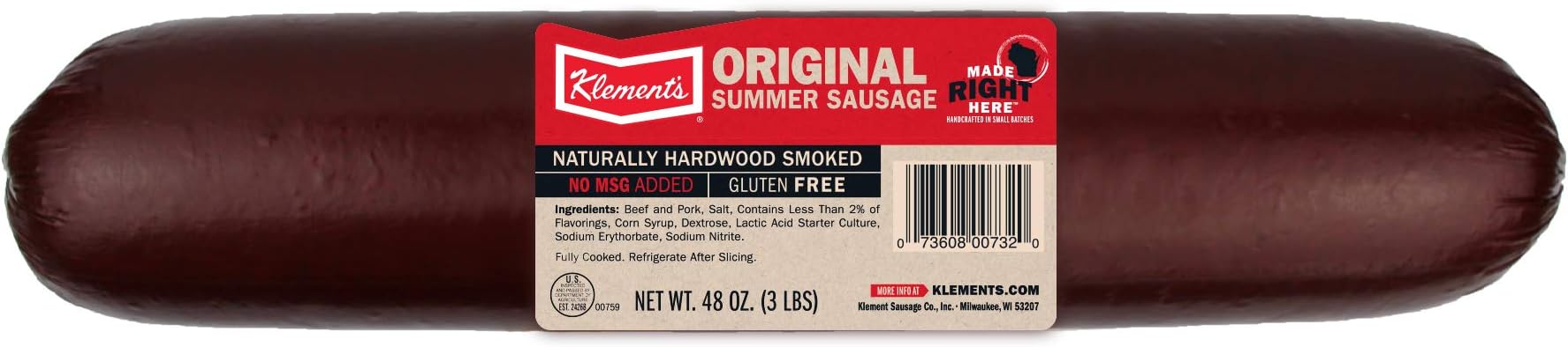 Klement'sOriginal Summer Sausage 3 lb (48 oz.)