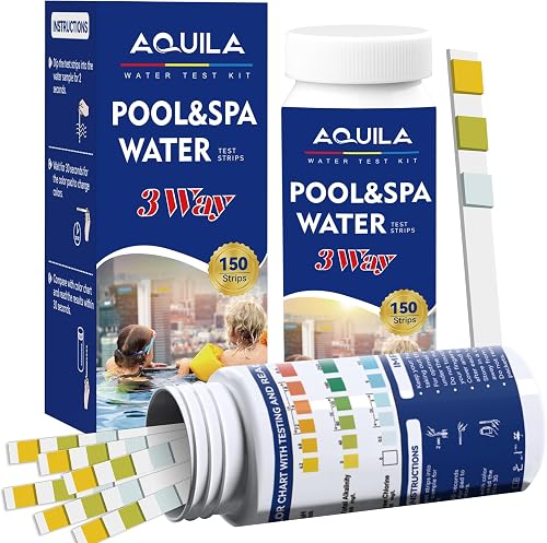 Pool Water Test Strips Kit, 3 Way 150CT Spa Test Strips for Hot Tub