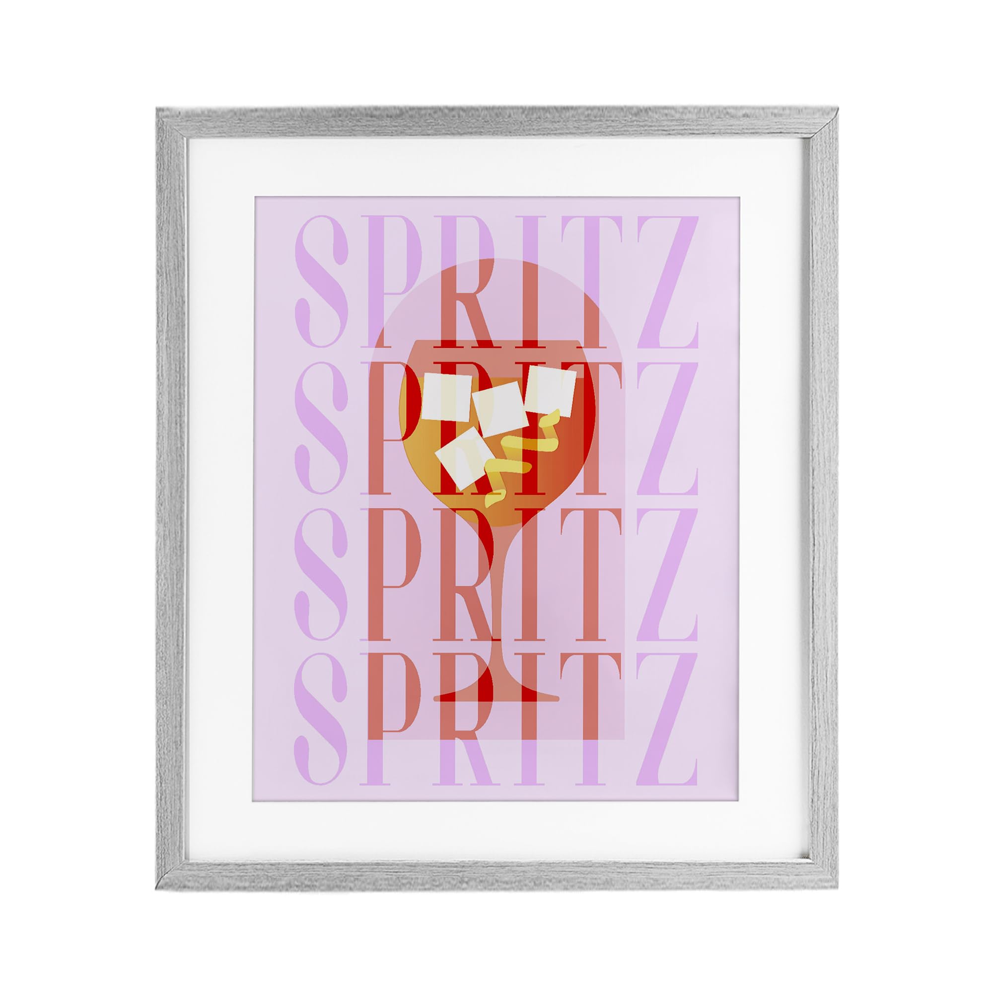 Cadre sous verre affiche rétro Stupell design Lil' Rue 21 cm