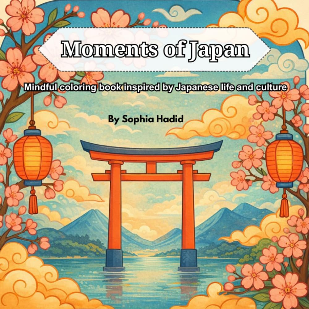 Moments of Japan: Mindful coloring book inspired by Japanese life and culture