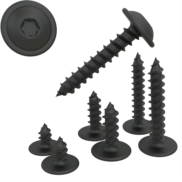 100 AUPROTEC Vis à Tôle TORX 4,8 x 38 mm tête bombée plate avec rondelle galvanisé noir DIN 7049-4,8 x 38 mm, lot de 100 - 4