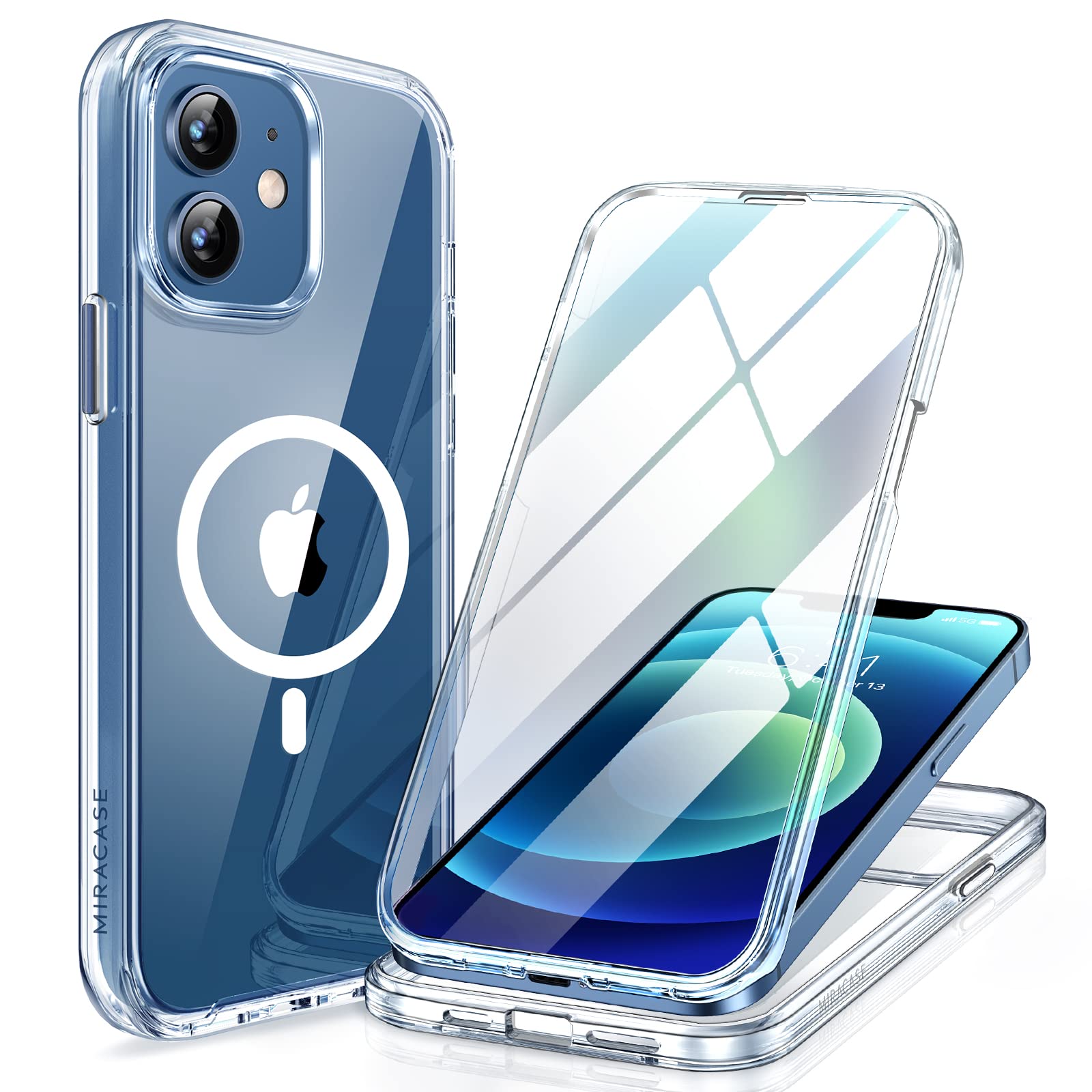 Miracase Magnetic Case for iPhone 17 Case, [Bubble Free] Built-in Glass Screen Protector+ [New Camera Control Button], Full Body Bumper Compatible with MagSafe, Drop Proof 17 Cover,6.3-inch (Black) — view 89