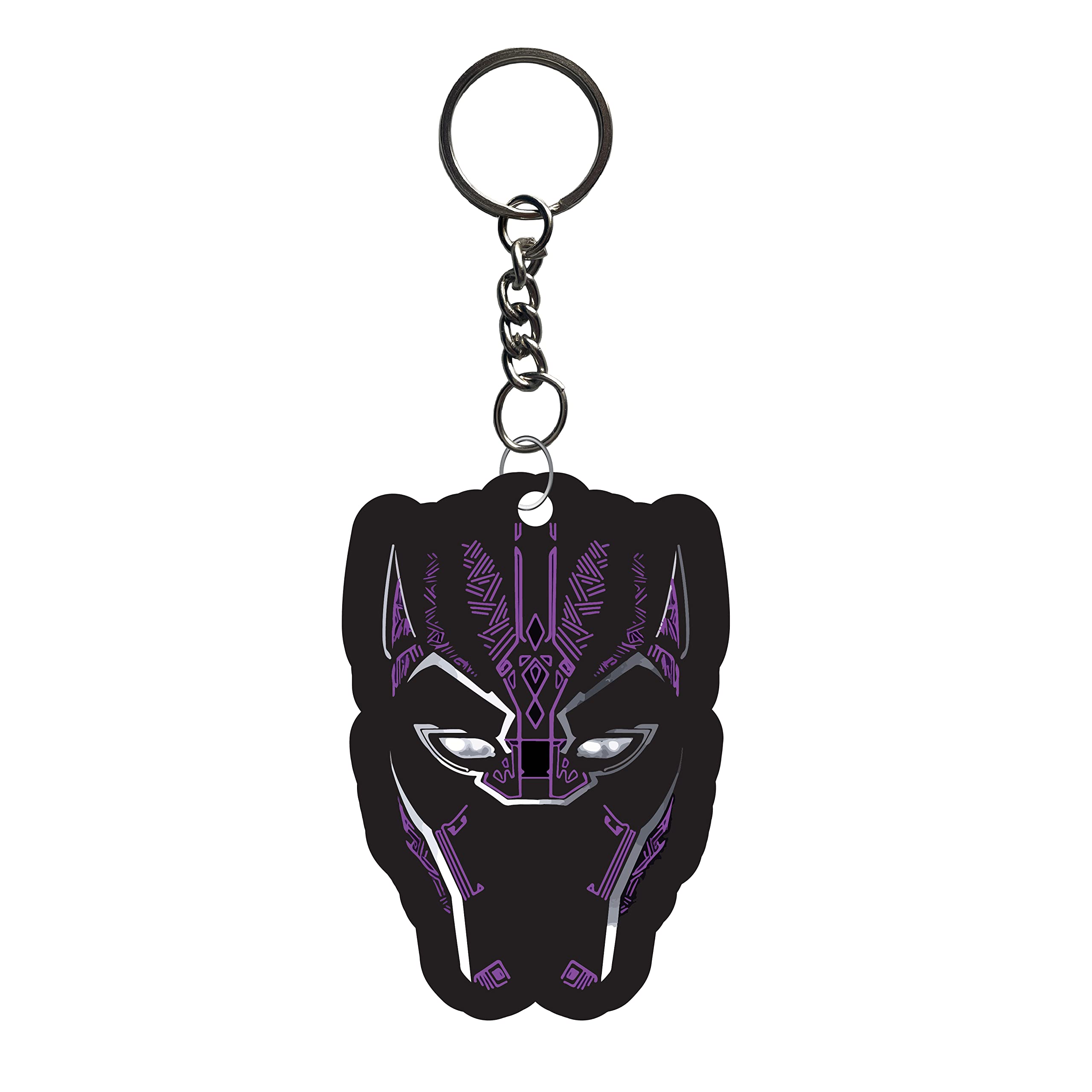 signoogle Panther Face Printed Wooden Keychain Bike/Car/Men/Women/Kids/Bag Key Tag Keyrings Multicolored (1.5 x 2 Inch)-picture-39