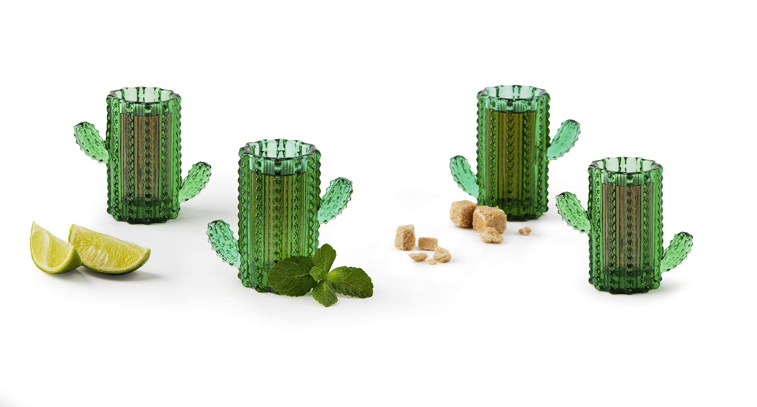 Excelsa Cactus Set of 4 Glass Shot Glasses : Amazon.com.be: Home & Kitchen