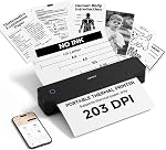 HPRT Inkless Portable Printer Wireless for Travel,Thermal Printer Supports 8.5" x 11" US Letter&A4&A5,Compatible with iOS,Android, Laptop, MT620,203 DPI,Black